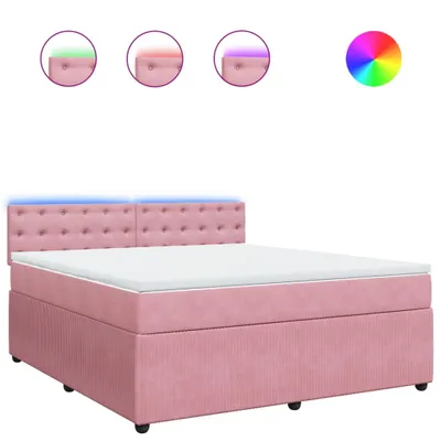 Produktbild von Boxspringbett mit Matratze Rosa 180x200 cm Samt