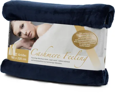 Produktbild von Gözze Premium Cashmere-Feeling Decke marine 180x220 cm