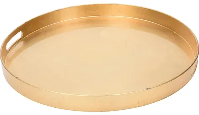 Produktbild von Rundes Tablett goldfarben 46x4cm s Serviertablett Tischdeko