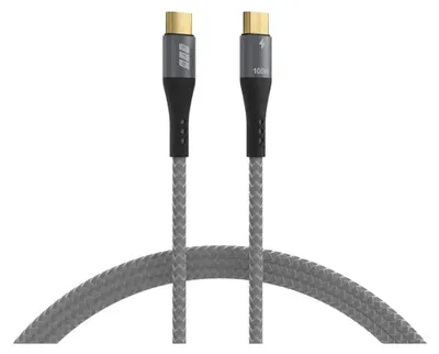 Produktbild von EFB USB-C Kabel 100W PD 3.0 5A E-Marker Chip 3m grau