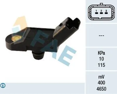 Produktbild von FAE 15011 Ladedrucksensor für RENAULT CLIO II (BB0/1/2, CB0/1/2) Saugrohr