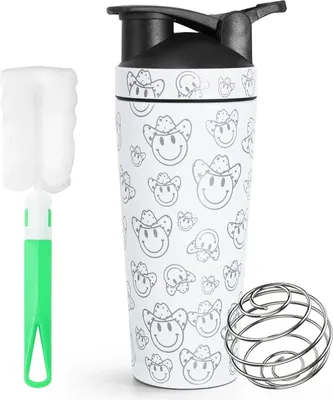 Obrázek produktu pro Proteinový šejkr z nerezové oceli 750 ml - Termoska s BlenderBall - Izolovaná nerezová ocel - Krémové koktejly bez hrudek - Neobsahuje BPA