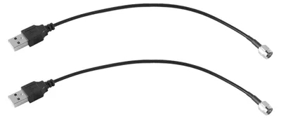 2x SMA-Stecker auf USB Koaxialkabel-Adapter, RG174, 20 cm