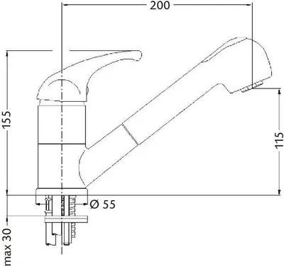 Immagine prodotto di Herzbach 52.146000.1.01 Miscelatore monoforo per lavello LARGO