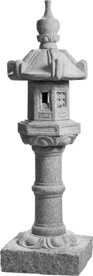 Produktbild von Dehner Laterne Kasuga, mit LED Beleuchtung, Solar, Ø ca. 30 cm, Höhe ca. 90 cm, Granit, grau