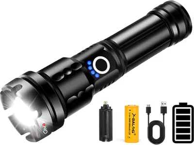Produktbild von LED Taschenlampe Polizei Swat Cree Zoom 500 Meter Leuchtweite 1x PowerAkku USB