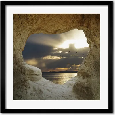 Produktbild von Bild - 50 cm x 50 cm - MDF - Rahmen, Wandkunst - Meereshöhle