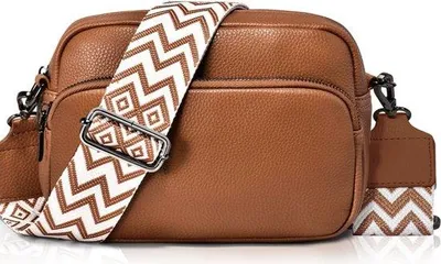 Produktbild von Kompakte Crossbody-Tas aus Kunstleder mit abnehmbarem Schultergurt, braun