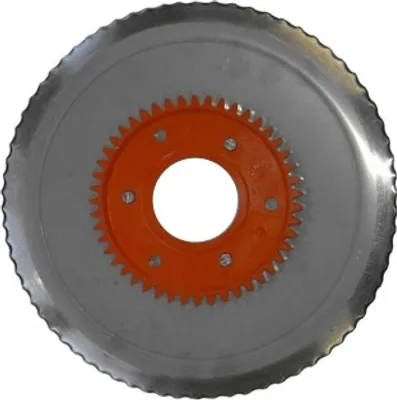 Produktbild von Ritter Standard Schinken-/Aufschnittmesser mit orangenem Zahnrad, Hobelmesser, Orange, Edelstahl, Edelstahl, 17 cm