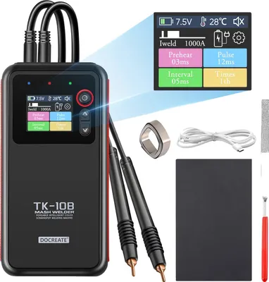 Obrázek produktu pro Bodová svářečka, dvouimpulsní technologie, přenosná, bateriová, černá