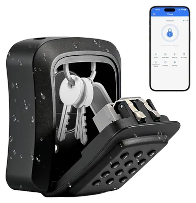 Obrázek produktu pro Inteligentní schránka na klíče, přístup přes Bluetooth, voděodolná konstrukce, černá barva
