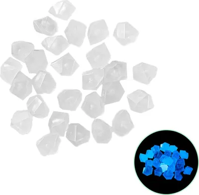 Zdjęcie produktu dla Świecące kamienie – fluorescencyjne kamienie dekoracyjne w kształcie diamentów do akwariów, ogrodów, krajobrazów i chodników