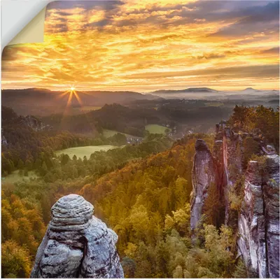 Produktbild von ARTland Wandbild, selbstklebend Sächsische Schweiz Ferdinandstein Größe: 50x50 cm