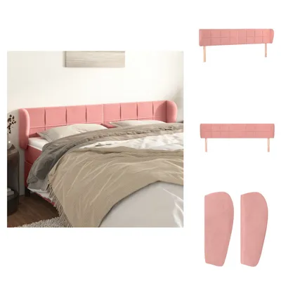 Imagen del producto de vidaXL Cabecero con orejas, color rosa, 183x23x78/88 cm, terciopelo - Cabecero y piecero