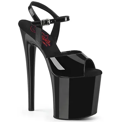 Produktbild von NAUGHTY-809 Damen Sandale von Pleaser, Schwarz Glanz , EU 38, US 8