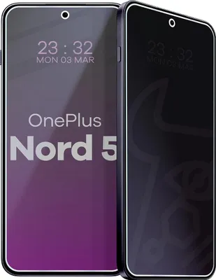 Produktbild von Hybridglas mit Privatschutzfilter für OnePlus Nord 5, Bizon Glass Mule Shadow, Matt
