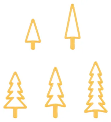 Stanzschablone Baum 10x6 cm, Weihnachten, Scrapbooking, Basteln, gelb