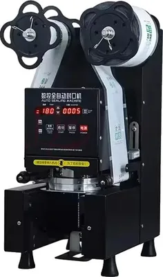 Obrázok produktu pre Automatický zapečatovací stroj, vysokovýkonný zapečatovač nápojov pre džús, sójový nápoj, čaj, čierny - 220 V