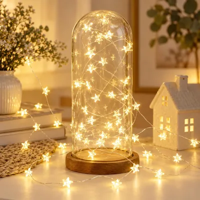 Lichtsnoer mit Sternen 2m 40 LED warmweiß