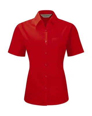 Produktbild von Russel Damen Business Oberteil Shirt Longsleeve Bluse T-Shirt kurzarm, Größe:4XL (48), Farbe:Classic Red