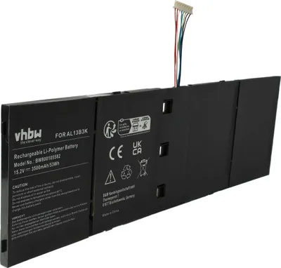Produktbild von vhbw Akku Ersatz für Acer KT00403018, KT.00403.015, KT.00403.013, KT00403013, KT.00403.018, KT00403015 für Notebook (3500 mAh, 15,2 V, Li-Polymer)