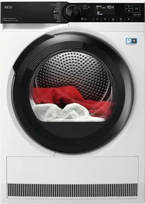 Obrázek produktu pro AEG Series 8000 TR838H4CE, Stojací, Přední plnění, Tepelné čerpadlo, Bílá, Otočné, Dotyk, Pravý