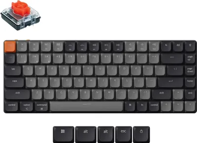 Obrázok produktu pre Klávesnica Keychron K3 LED s červeným spínačom a nízkym profilom (sivá) [K3X-A1].