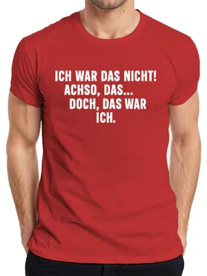 Produktbild von Ich war das nicht Achso doch das war ich lustig sarkastisch humor Herren T-Shirt, Rot, 3XL
