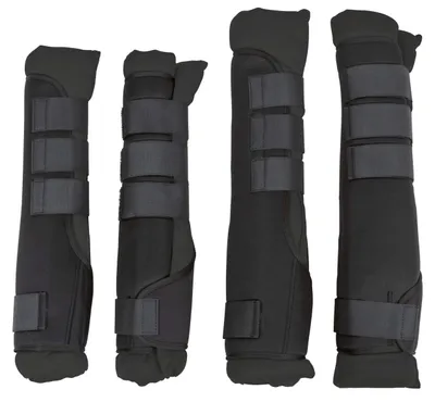 Produktbild von Covalliero 4x Stall- und Tansportgamaschen, Pferdegamaschen, schwarz, Full, L, Pferde, maschinenwaschbar bei 30 °C, stoß absorbierend, wärmeisolierend