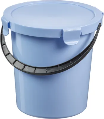 Produktbild von plast team Pflückeimer mit Deckel, 5 Liter, hellblau