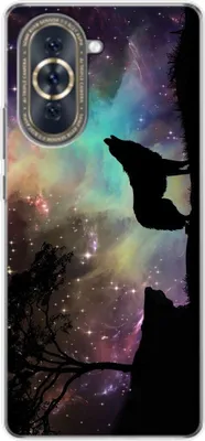 Produktbild von König Design Hülle kompatibel mit Huawei nova 10 Kunststoff Soft Handyhülle - Handy Case Wolf Abendhimmel
