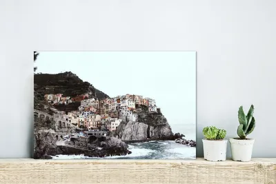 Produktbild von MuchoWow Wanddekoration Metall Metallbild Wandkunst 30x20 cm Italien - Meer - Cinque Terre MuchoWow Aluminium Gemälde - Aluminiumgemälder