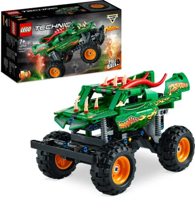 Produktbild von LEGO 42149 Technic Monster Jam Dragon, Monster Truck-Spielzeug für Jungen und Mädchen, 2in1-Rennwagen für Offroad-Stunts und als Geschenk für Kinder