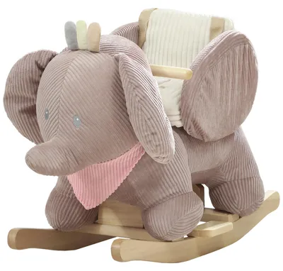 Productafbeelding van AIYAPLAY Schommeldier Olifant - schommel met interactieve diergeluiden en zachte vulling