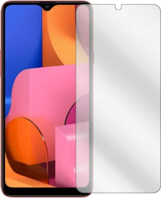 A clear screen protector is placed over a smartphone screen.