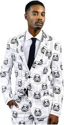 Produktbild von Stormtrooper Slim-fit Sakko - Karneval Fasching Größe: 48