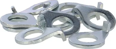 Produktbild von Haltescheibe HR 10,0mm Oval, mit Nase, silber (1 Stück)