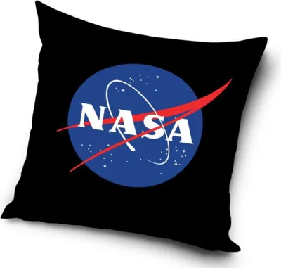 Obrázek produktu pro Povlak na polštář 40x40cm logo NASA černý