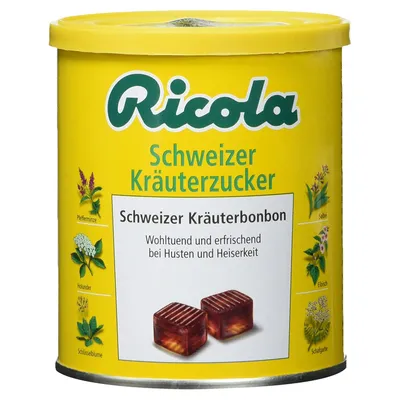 Produktbild von Ricola Originálny bylinný cukor so švajčiarskymi alpskými bylinkami v plechovke 250g