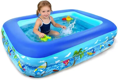 Obrázok produktu pre Detský bazén obdĺžnikový 120 cm, PVC, pre záhradu