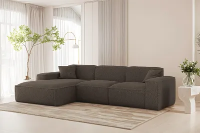 Produktbild von Ecksofa Designersofa CELES PREMIUM in Stoff Sven Braun Ottomane Links