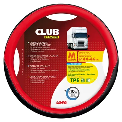 Zdjęcie produktu dla Osłona kierownicy Lampa, osłona kierownicy Club, Ø 44/46 cm, czerwona