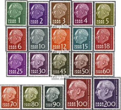 Produktbild von Briefmarken Saarland 1957 Mi 380-399 (kompl.Ausg.) postfrisch Bundespräsident Heuss (I)