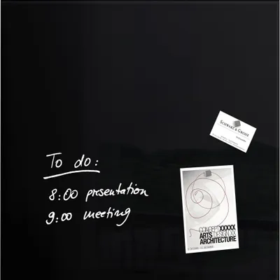 Produktbild von SIGEL GL110 Glas-Magnettafel / Magnetboard Artverum, 48x48 cm, schwarz