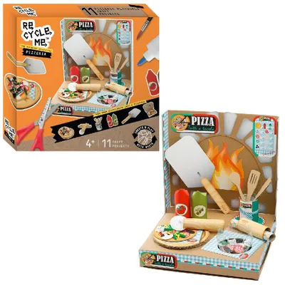 Productafbeelding van Fun2Give Speelwereld Pizzeria, knutselset voor kinderen, vanaf 4 jaar, meerkleurig