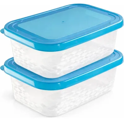 Immagine prodotto di Set di contenitori per alimenti Blue Box da 1,75 l, rettangolari, 2 pezzi, senza BPA