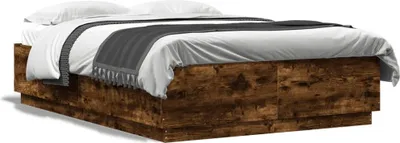 Zdjęcie produktu dla Maison Exclusive - Rama łóżka z LED, przydymiony dąb, 120x200 cm