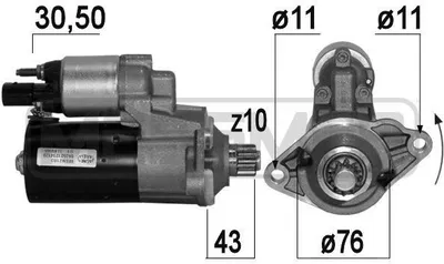 Produktbild von ERA 220665A Starter Anlasser 1kW für VW GOLF VI (5K1) 12V