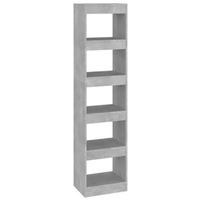 Image de vidaXL Bibliothèque/séparation de pièce gris béton 40x30x166 cm