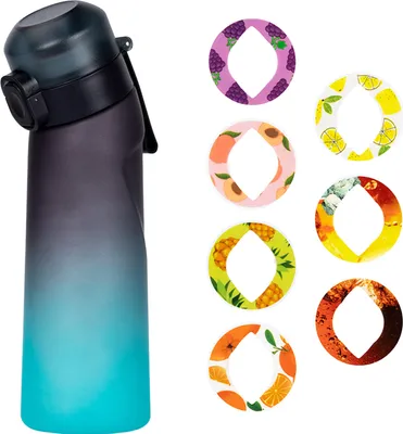 Produktbild von 650-ml-Fruchtwasserflasche mit 7 Geschmacksrichtungen – Trinkflasche für Outdoor-Aktivitäten, Fitness, Schule und Büro – umweltfreundlicher, wiederverwendbarer und auslaufsicherer Wasserbecher